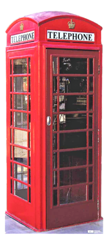Superhero Theme Party - Phone Booth - Red - Superman - Stand Up