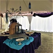 Peacock Feathers & Table Decor