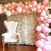 Pink, White, & Gold Photo Wall
