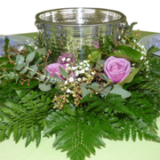 Floral Centerpiece with Champagne Bucket