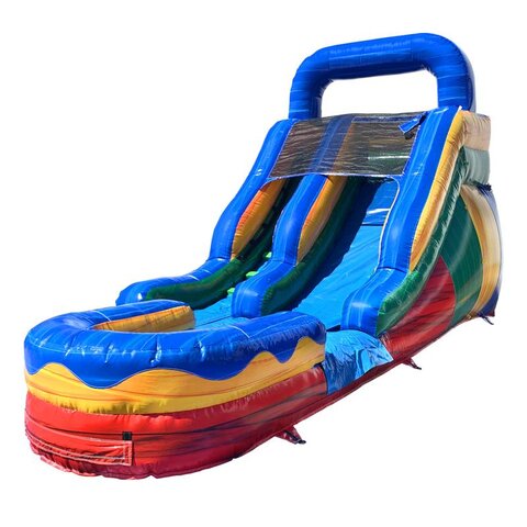 R71 - 12ft Multicolor Water Slide With Pool R71 - 12ft Multicolor Water Slide With Pool