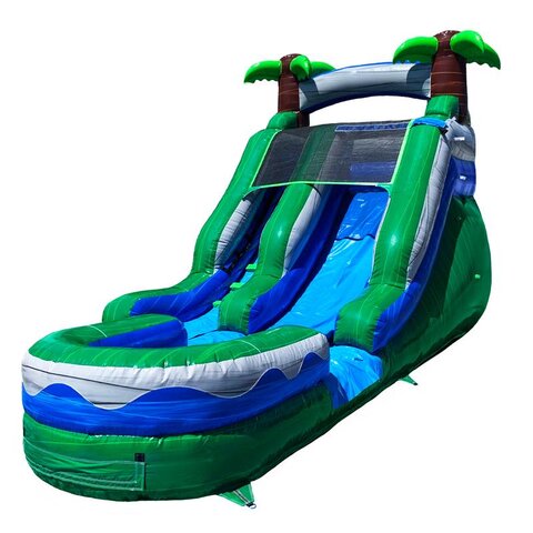 R76 - 12ft Tropical Fun Water Slide With Pool R76 - 12ft Tropical Fun Water Slide With Pool