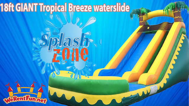 009 18ft GIANT Tropical Breeze waterslide 009 18ft GIANT Tropical Breeze waterslide