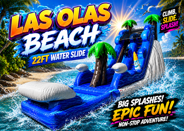 R28 - 22 FT Las Olas Beach Water Slide With Pool R28 - 22 FT Las Olas Beach Water Slide With Pool