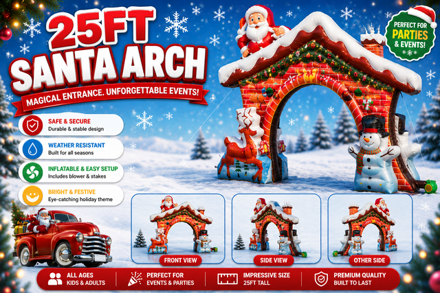 S22 - 25 FT - Santa Arch Rental From We Rent Fun Miami S22 - 25 FT - Santa Arch Rental From We Rent Fun Miami