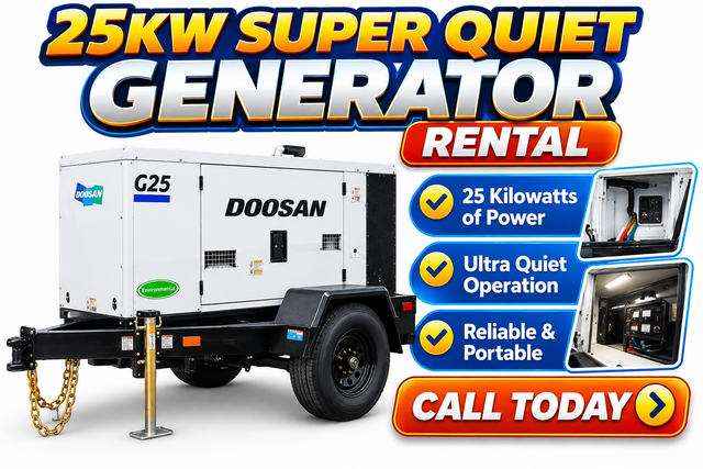 25kw Towable Diesel Generator Rental β Reliable Power Anywhere! 25kw Towable Diesel Generator Rental β Reliable Power Anywhere!