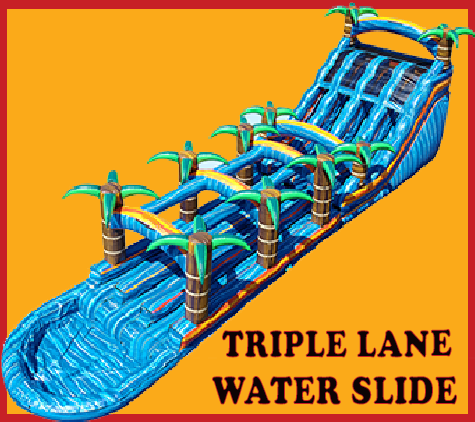 20' Triple Lane Tropical Water Slide 20' Triple Lane Tropical Water Slide