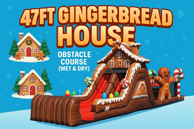 S25 - 47FT Gingerbread House Obstacle Course S25 - 47FT Gingerbread House Obstacle Course