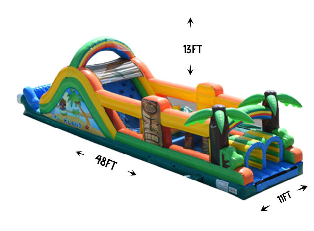 R44 - 50' TIKI ISLAND OBSTACLE COURSE (Dry)