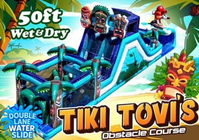 R13 - 50FT Tiki Tovi Obstacle Course R13 - 50FT Tiki Tovi Obstacle Course