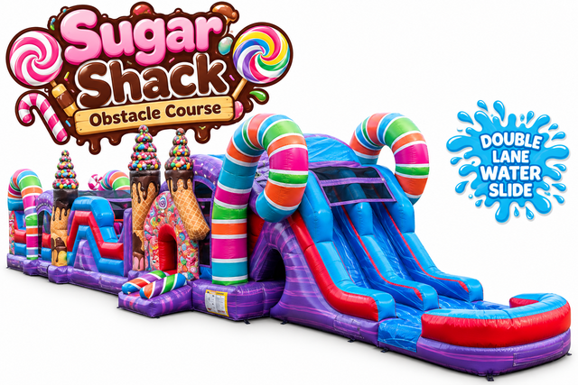 70Ft Sugar Shack Obstacle Course 70Ft Sugar Shack Obstacle Course