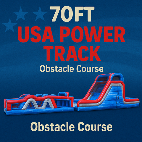 70Ft USA POWER Track Obstacle Course 70Ft USA POWER Track Obstacle Course