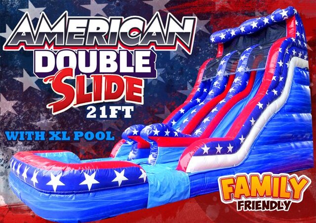 R88 - 21FT  All American Double Slide with XL Pool