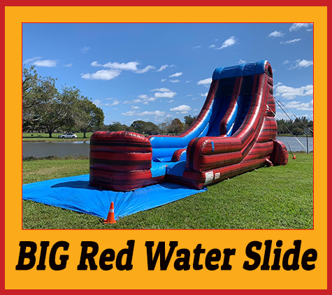 S05 - 20ft BIG Red Water Slide _ wet S05 - 20ft BIG Red Water Slide _ wet