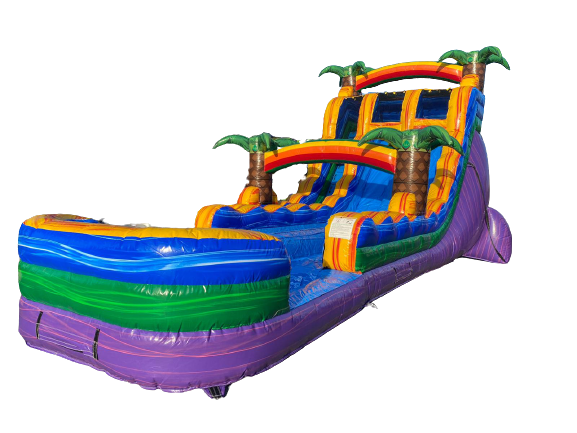 R24- 20Ft Bahama Double Splash Water Slide R24- 20Ft Bahama Double Splash Water Slide
