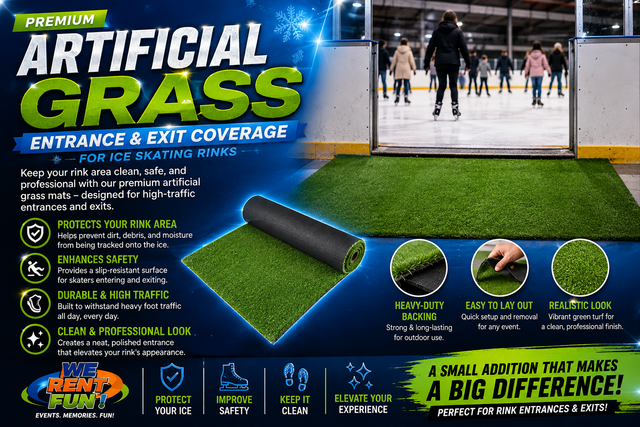 Premium Artificial Grass Entrance/Exit Mat for Ice Skating Rinks Premium Artificial Grass Entrance/Exit Mat for Ice Skating Rinks