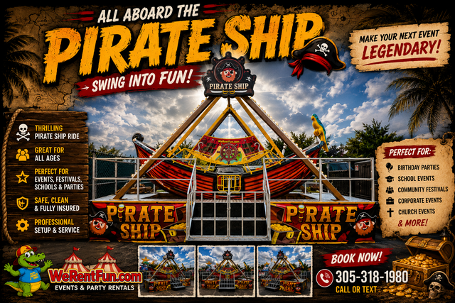 Mechanical Pirate Ship Rental Mechanical Pirate Ship Rental
