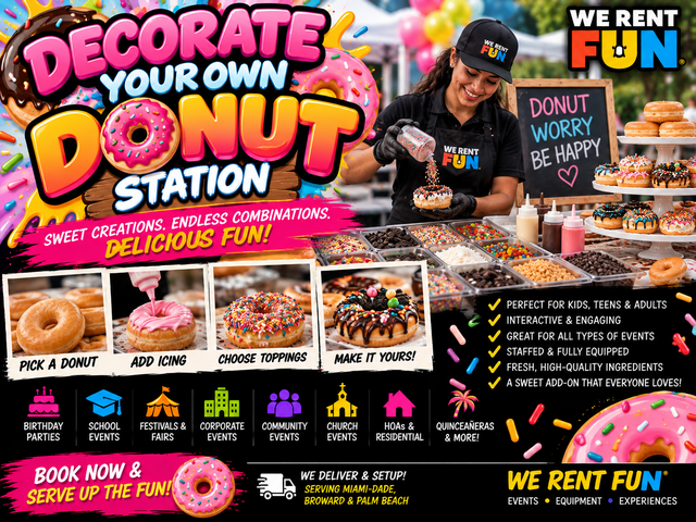 Decorate your own Donut station Decorate your own Donut station