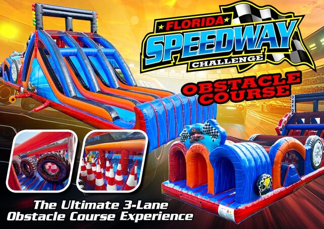 Florida Speedway Challenge 3 Lane Obstacle Course Florida Speedway Challenge 3 Lane Obstacle Course