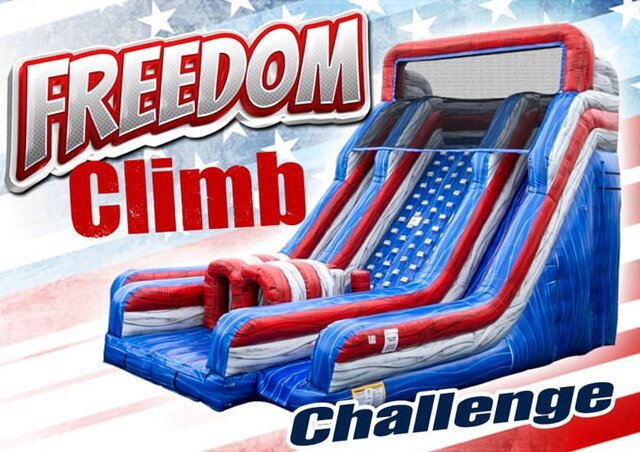 24Ft Freedom Climb Challenge β Dual Lane Inflatable Slide 24Ft Freedom Climb Challenge β Dual Lane Inflatable Slide