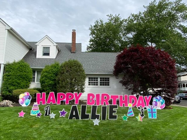 H1 Girl Happy Birthday Yard Sign (24 Hour Rental) H1 Girl Happy Birthday Yard Sign (24 Hour Rental)