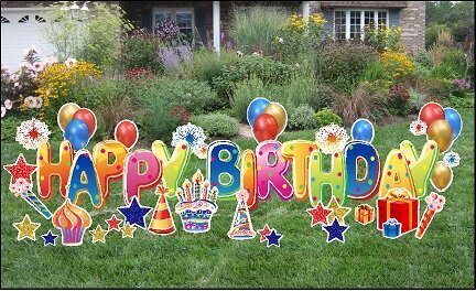 H4 Deluxe Happy Birthday Yard Sign 2 H4 Deluxe Happy Birthday Yard Sign 2