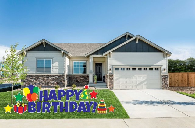 H2 Boy Happy Birthday Yard Sign H2 Boy Happy Birthday Yard Sign