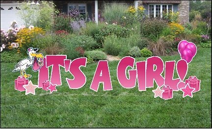 H7 It's A Girl Yard Sign H7 It's A Girl Yard Sign