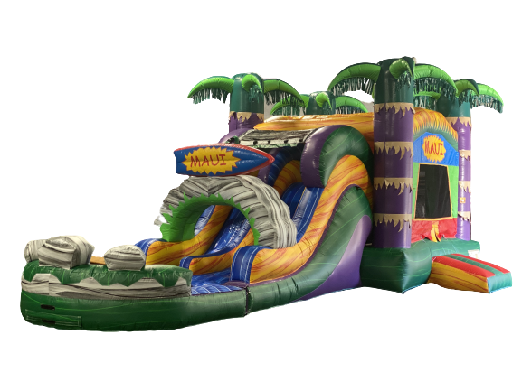 R34 - Maui Bounce House With Double Lane Slide (Wet or Dry) R34 - Maui Bounce House With Double Lane Slide (Wet or Dry)