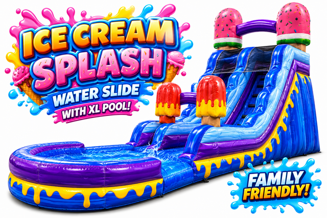 R62 - 22' Ice Cream Splash Water Slide R62 - 22' Ice Cream Splash Water Slide