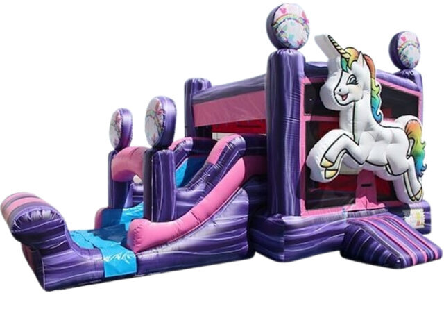 Unicorn Kingdom Bounce House With Slide (Wet & Dry) Unicorn Kingdom Bounce House With Slide (Wet & Dry)