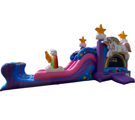 R21 - Magical Unicorn Bounce House With Double Lane Slide (Wet or Dry) R21 - Magical Unicorn Bounce House With Double Lane Slide (Wet or Dry)