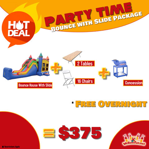Party Time Package Bounce With Slide Package Party Time Package Bounce With Slide Package