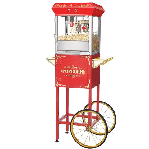 Vintage Popcorn Machine Concession with supplies for 50 Vintage Popcorn Machine Concession with supplies for 50