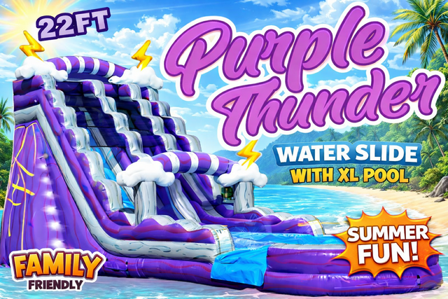 R11/63/75 - 22FT Purple Thunder Water Slide R11/63/75 - 22FT Purple Thunder Water Slide