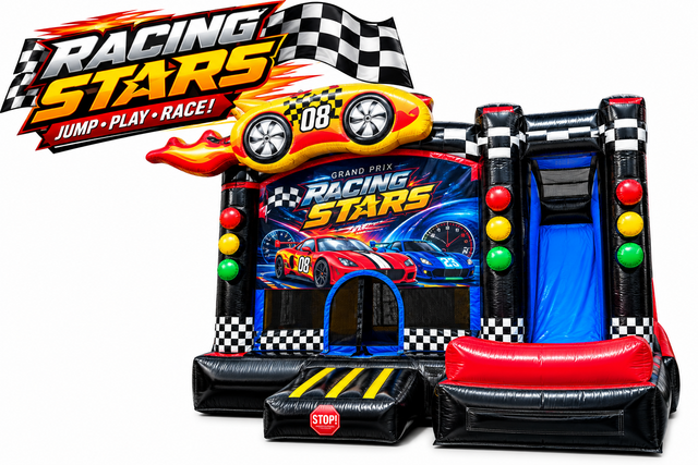 R87 - Race Car Bounce House With Slide (Wet or Dry) R87 - Race Car Bounce House With Slide (Wet or Dry)