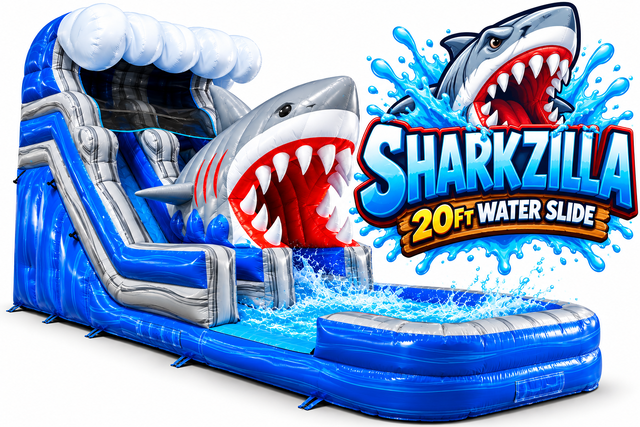 Sharkzilla 20Ft Water Slide Sharkzilla 20Ft Water Slide