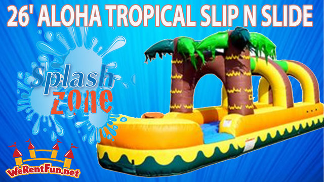 S05 26' ALOHA TROPICAL SLIP N SLIDE _ wet S05 26' ALOHA TROPICAL SLIP N SLIDE _ wet