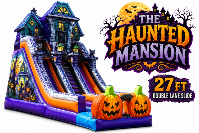 27FT The Haunted Mansion Double Lane Slide 27FT The Haunted Mansion Double Lane Slide