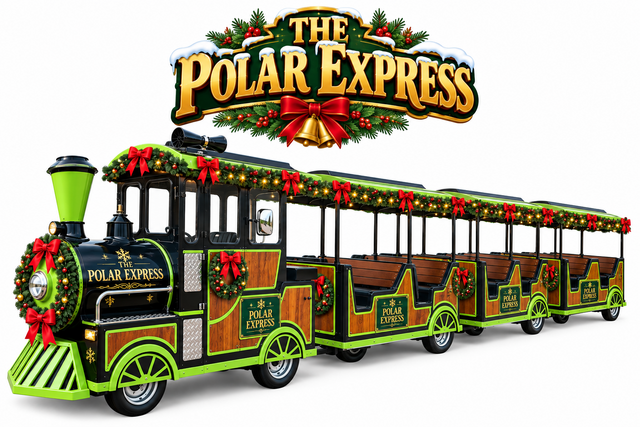 THE POLAR EXPRESS - Trackless Electric Train (Driver Include it) THE POLAR EXPRESS - Trackless Electric Train (Driver Include it)