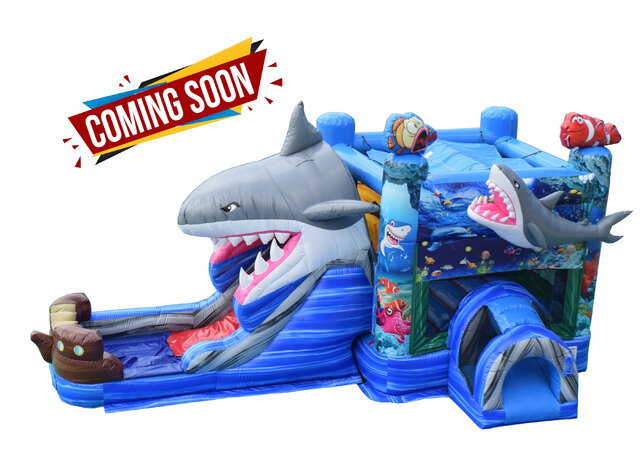 The Shark Bounce House With Slide The Shark Bounce House With Slide