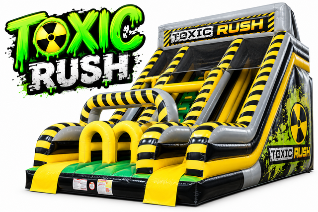 R39 - 24Ft Toxic Rush β Dual Lane Inflatable Slide R39 - 24Ft Toxic Rush β Dual Lane Inflatable Slide