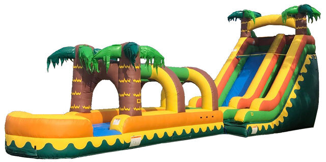 S10 64' Super Long ALOHA TROPICAL water SLIDE S10 64' Super Long ALOHA TROPICAL water SLIDE