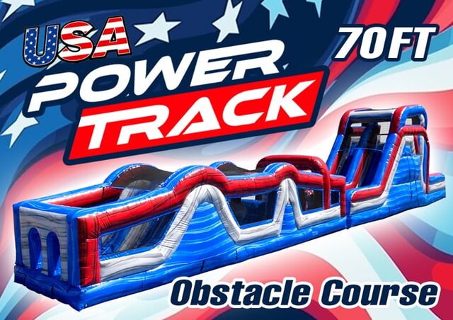70Ft USA POWER Track Obstacle Course 70Ft USA POWER Track Obstacle Course