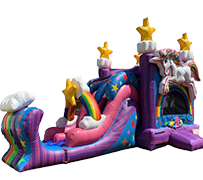 R21 - Magical Unicorn Bounce House With Double Lane Slide (Wet or Dry) R21 - Magical Unicorn Bounce House With Double Lane Slide (Wet or Dry)