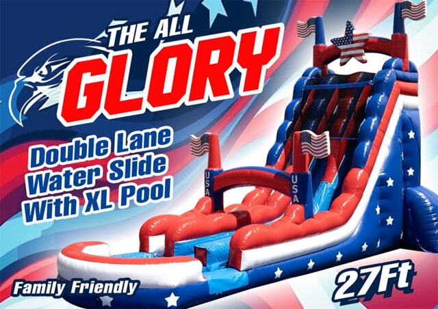 The All Glory Double Lane Water Slide The All Glory Double Lane Water Slide