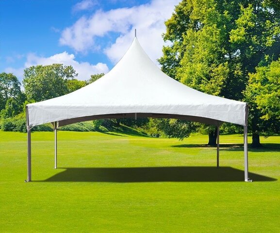 Tent Rental 10' x 20' High Peak Frame Party Tent - White Tent Rental 10' x 20' High Peak Frame Party Tent - White