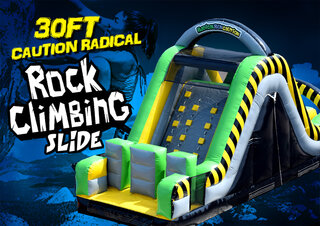 R44 - 30' Caution Radical Rock Climb Slide (C)