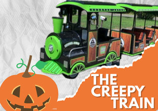 THE CREEPY TRAIN - Trackless Electric Train Trackless Electric Train Incl Staff And 3 Hours Of Service <p><strong><span style='color: #ff00ff;'>Watch Video Inside</span></strong></p>