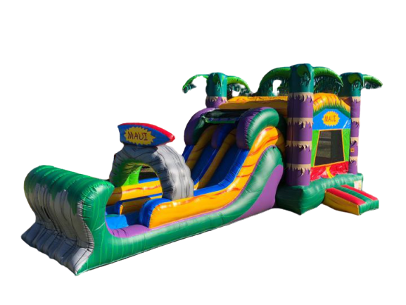 C28 Dual Lane Maui Bounce House With Water Slide C28 Dual Lane Maui Bounce House With Water Slide